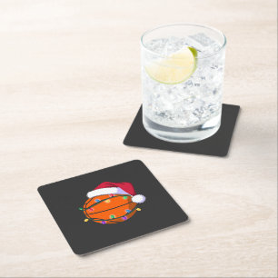 Dessous-de-verre Carré En Papier Bonhomme de neige Basketball Noël Père Noël Baseba