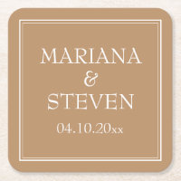 Bordure minimaliste moderne Tan Beige