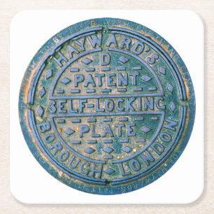 Dessous-de-verre Carré En Papier Borough of London Utility Cover - Dessous de verre