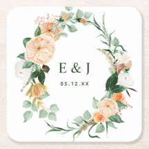 Botanique Boho Floral verdure Monogramme Mariage