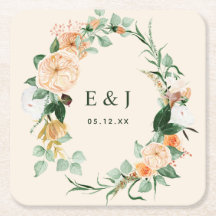 Botanique Boho Floral verdure Monogramme Mariage
