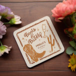 Dessous-de-verre Carré En Papier Bottes rustiques de l'Ouest et Fête des mariées de<br><div class="desc">Ajoutez une touche de charme occidental à votre douche nuptiale avec notre dessous de verre "Boots and Bubbly". Doté de bottes de cowboy et de champagne, ce dessous de verre est parfait pour fêter la future mariée à la campagne. Idéal pour les douches nuptiales à thème champêtre et les soirées...</div>