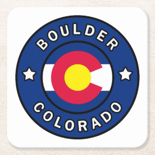 Dessous-de-verre Carré En Papier Boulder Colorado