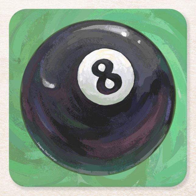 Dessous-de-verre Carré En Papier Boule 8 (Devant)