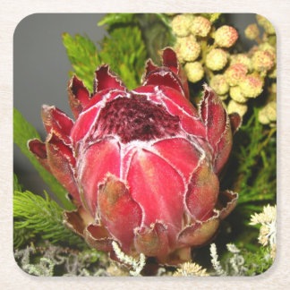 Dessous-de-verre Carré En Papier Bouquet de Protea
