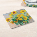 Dessous-de-verre Carré En Papier Bouquet de tournesols Claude Monet<br><div class="desc">Bouquet de tournesols. Claude Monet. 1881. Reproduction d'oeuvres d'art célèbres dans le domaine public.</div>