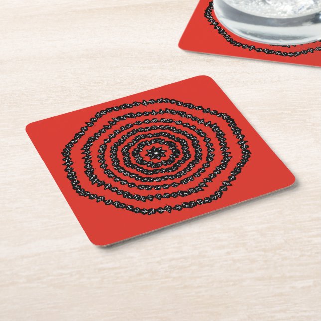 Dessous-de-verre Carré En Papier Boutons (Incliné)
