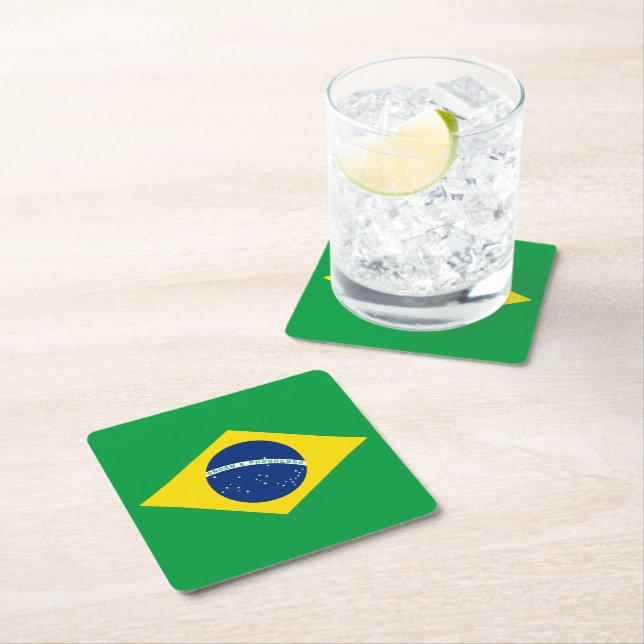 Dessous-de-verre Carré En Papier Brésil (En situation)