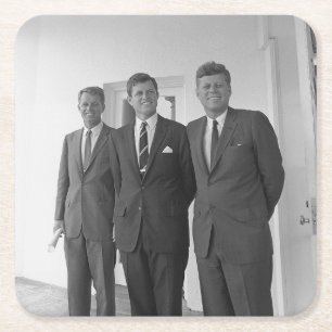 Dessous-de-verre Carré En Papier Bros, président John Kennedy, Robert & Ted