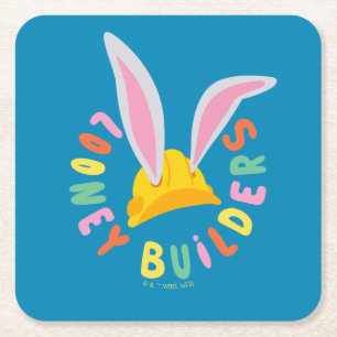 Dessous-de-verre Carré En Papier BUGS BUNNY BUILDERS™  Logo cercle casque de chanti