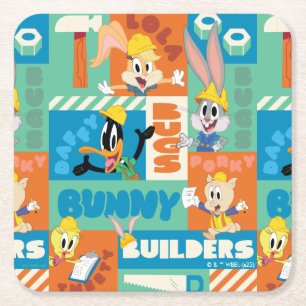 Dessous-de-verre Carré En Papier BUGS BUNNY BUILDERS™ Motif de grille de personnag