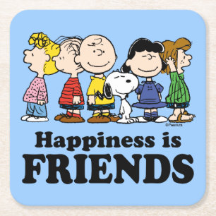 Dessous-de-verre Carré En Papier cacahuètes   Les cacahuètes s'unissent