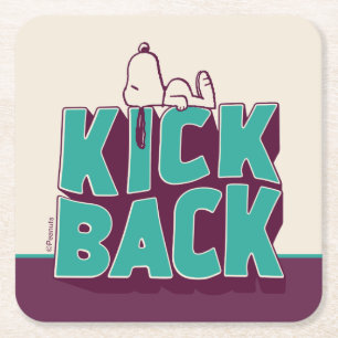 Dessous-de-verre Carré En Papier cacahuètes   Snoopy Kickback