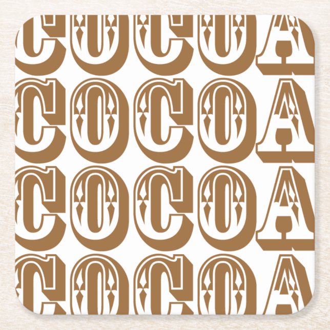 Dessous-de-verre Carré En Papier Cacao (Devant)