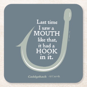 Dessous-de-verre Carré En Papier Caddyshack   Dernier Temps J'Ai Vu Une Bouche Comm