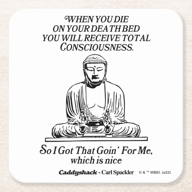 Dessous-de-verre Carré En Papier Caddyshack J'Ai Compris Ça Me Va (Devant)