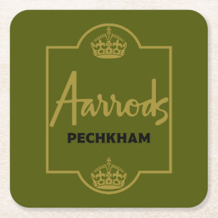 Dessous-de-verre Carré En Papier Cadeau classique britannique de nouveauté