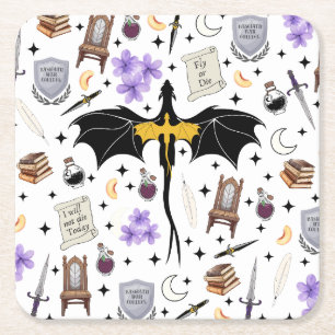 Dessous-de-verre Carré En Papier Cadeau de dessous de verre pour cavalier de dragon