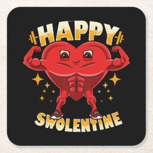 Dessous-de-verre Carré En Papier Cadeau de la Saint-Valentin drôle de séance d'entr
