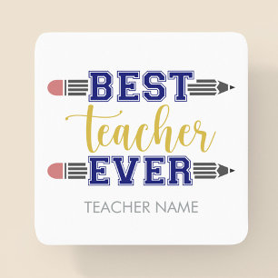 Dessous-de-verre Carré En Papier Cadeau personnalisé pour le meilleur enseignant -