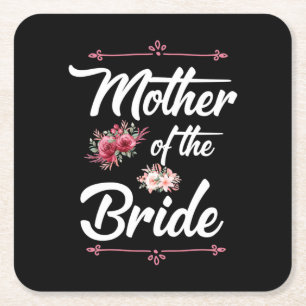 Dessous-de-verre Carré En Papier Cadeaux de mariage   Mère de la mariée