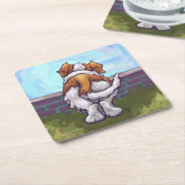 Dessous-de-verre Carré En Papier Cadeaux et accessoires St. Bernard (Incliné)