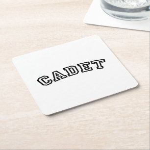 DESSOUS-DE-VERRE CARRÉ EN PAPIER CADET