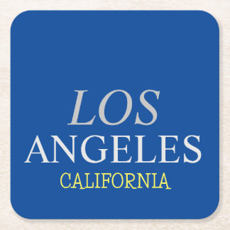 Dessous-de-verre Carré En Papier Californie Los Angeles City USA Retro Vintage