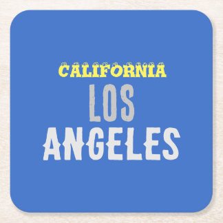 Dessous-de-verre Carré En Papier Californie Los Angeles City USA Retro Vintage