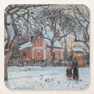 Dessous-de-verre Carré En Papier Camille Pissarro - Châtaigniers à Louveciennes
