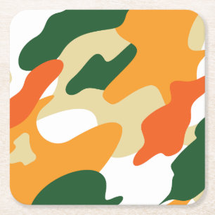 Dessous-de-verre Carré En Papier camouflage