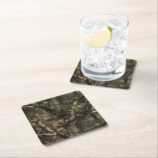 Dessous-de-verre Carré En Papier Camouflage d'arbre réel