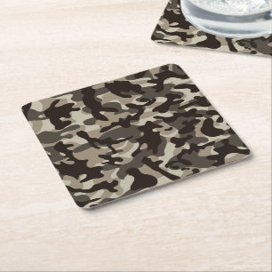 Dessous-de-verre Carré En Papier Camouflage de proximité