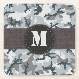Dessous-de-verre Carré En Papier Camouflage urbain