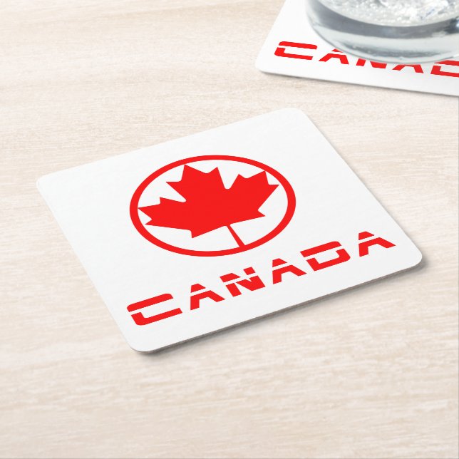 Dessous-de-verre Carré En Papier Canada (Incliné)