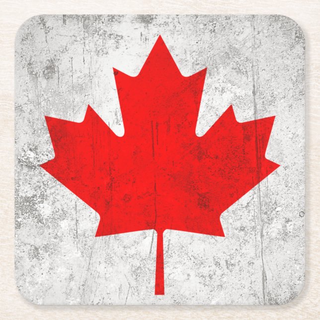 Dessous-de-verre Carré En Papier Canada (Devant)