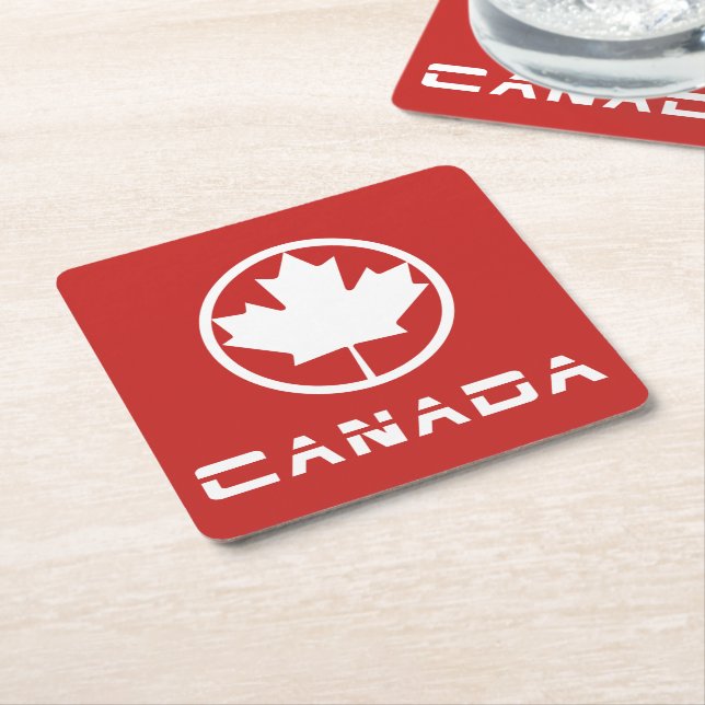 Dessous-de-verre Carré En Papier Canada (Incliné)
