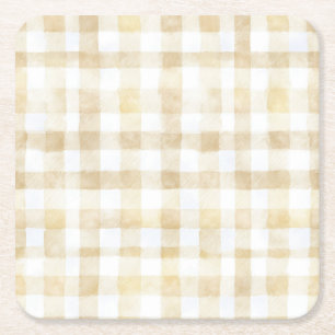 Dessous-de-verre Carré En Papier Cannoli Genre Neutre Beige Baby Shower Italien