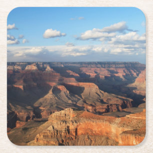 Dessous-de-verre Carré En Papier Canyon grand vu de la jante du sud en Arizona