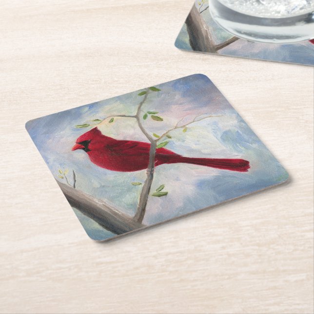 Dessous-de-verre Carré En Papier Cardinal (Incliné)