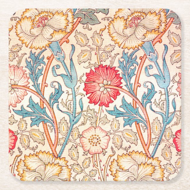 Dessous-de-verre Carré En Papier Carnation, William Morris (Devant)