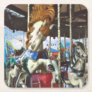 Dessous-de-verre Carré En Papier Carousel Horse