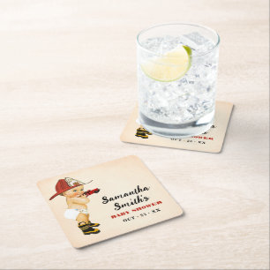 Dessous-de-verre Carré En Papier Carré de décoration du Baby shower de petit pompie