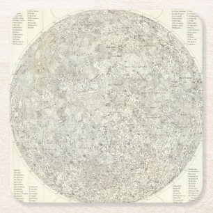 Dessous-de-verre Carré En Papier Carte de lune