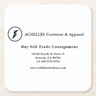 Dessous-de-verre Carré En Papier Carte de visite standard de 3,5 pouces x 2,0 pouce