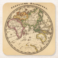 Carte gravée d'hémisphère oriental