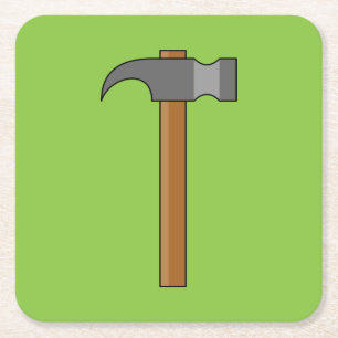 Dessous-de-verre Carré En Papier Carton en marteau