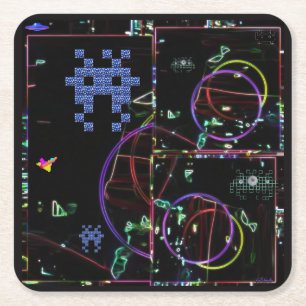 Dessous-de-verre Carré En Papier Cascade de jeux électroniques