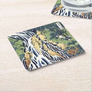 Dessous-de-verre Carré En Papier Cascade de Kirifuri près de la montagne Kurokami H