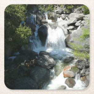 Dessous-de-verre Carré En Papier Cascade Falls at Yosemite National Park